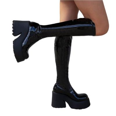 China Other The season of the explosion of thick soled calf female boots show high fashion increase the most calf boots for sale