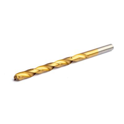 China Lifetime Premium 4241 Durable Titanium Plated Twist Drill Bits High Speed Tools For Metal Wood Copper Iron for sale