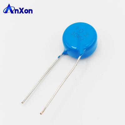 China High Voltage Kondensator 30KV 1000PF 102 Blue Disc Lead Wire HV Ceramic Capacitor for sale