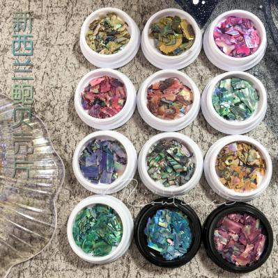 China Nail New Zealand Abalone Shell Slices Japan Shell Fragments Color DIY Ultra-thin Magic Nail Art Props for sale
