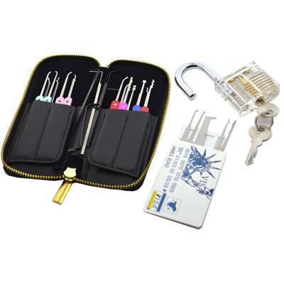 Chine Ensemble de serrure en acier inoxydable 22 pièces + Kit de serrure en forme de carte de crédit + Serrure pratique transparente à vendre