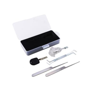 China VW HU66 Car Transparent Practice Lock Core + 3 Lock Picking Tools for sale