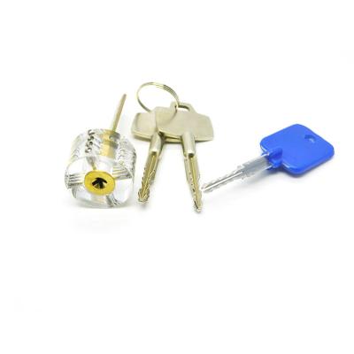 China 5pcs set Transparent cross-shaped bullhead lock Practice Padlock Locksmith Tools for sale