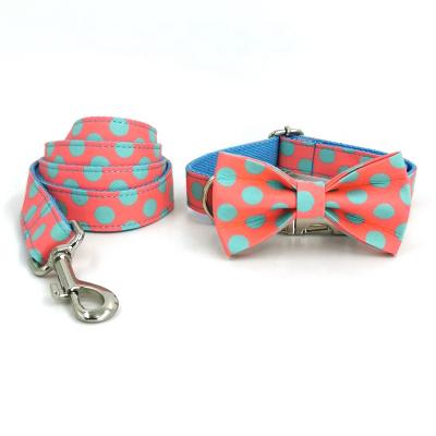 China Custom made or OEM standard high quality personalized sublimation printing dog training collar and leash set for sale
