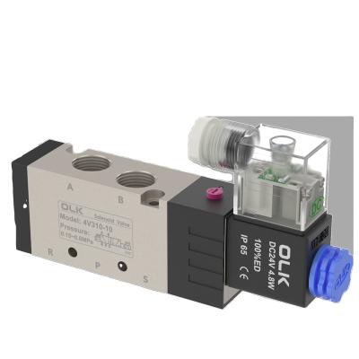 China Hotels OLK 4V310 Series 5/2 Solenoid Valve pneumatic control components 4V310-08 4V310-10 for sale