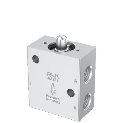 China Building Material Shops OLK JM series air pneumatic hand switch control mechanical valves JM322/JM322R/JM322PP/JM322PPL/JM322PB/JM322EB/JM322TB/JM322LB for sale
