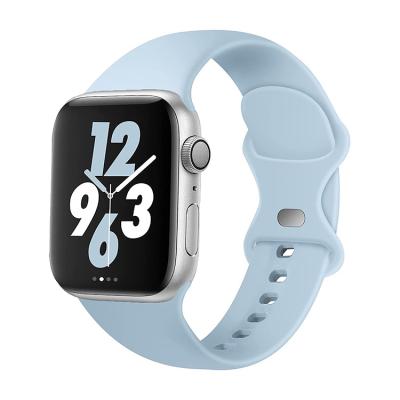 China Hot Amazon Seller Classic Silicone Watch Strap Quick Release Soft Rubber Apple Watch Band For iWatch 8 7 6 5 4 3 2 1 Se for sale