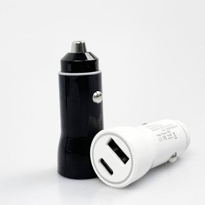 China Universal Custom Logo Design Fast Charging 5V/3A ABS+PC Mini Car Charger Macbook /Car/Mobile Phone for sale
