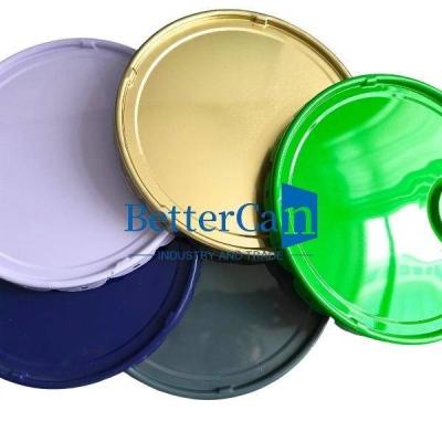 China Balde de lata de ouro com fechadura Hoop Acessórios de lata de lata de flor tampa 0.38mm Gauge OEM espessura e cor à venda