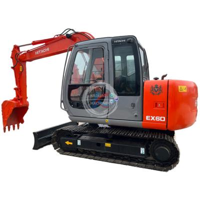 China Used Hitachi EX60-5 excavator Second hand excavator Hitachi EX60-5 with blade Hitachi small 6 ton excavator for sale 0.3m³ for sale