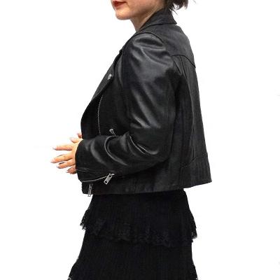 China Breathable motorcycle pure original genuine manufacturers custom real women leather jacket for sale
