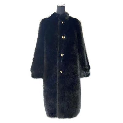 China Warm full length long winter wholesale manufacture girl women eco friendly faux fur coat for sale