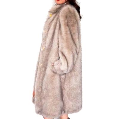China Warm hot sale One Size wholesale long design warm winter women eco friendly faux fur coat for sale