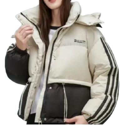 China Breathable new arrival 2023 short duck fabric lining custom logo winter down coats for sale