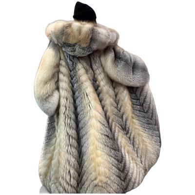 China Breathable big genuine women winter knitted genuine leather furs coats for ladies women custom for sale