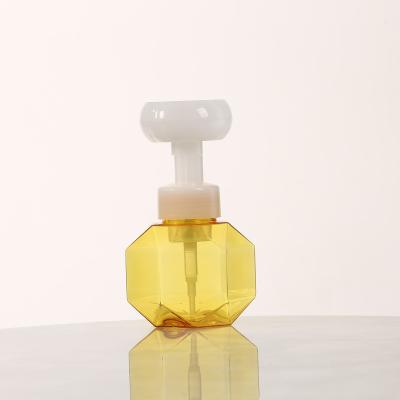 China 300Ml Petg Cosmetic Pink Yellow Paws Shaped Flower Shape Foam Bubble Pump Bottle Hand Wash for sale