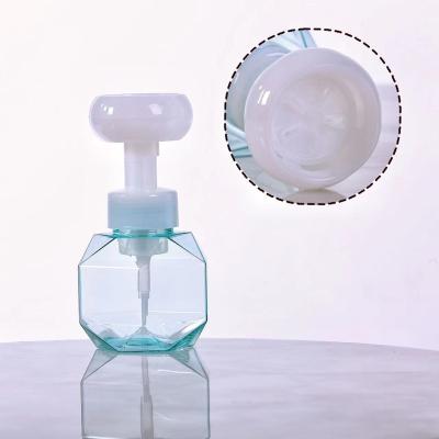 China 250ml 300ml PETG Cosmetic Flower Shape Foam For Kids Children Flower Pump Dispenser Bottle for sale