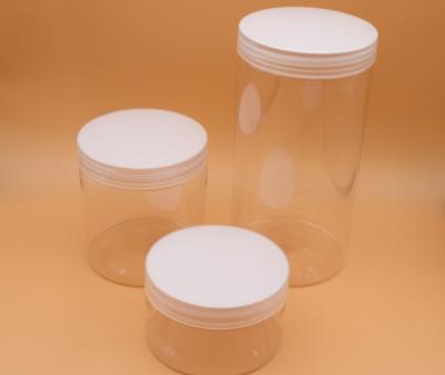 China Household Products Wide Mouth Pet Food Storage Plastic Jars Jars Food Plastic Food Jars With Lids for sale