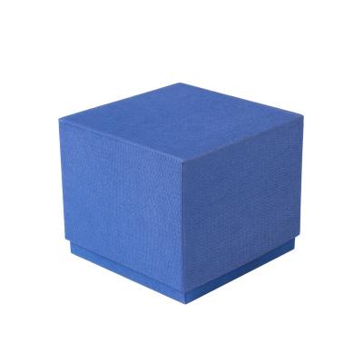 China Popular high quality blue square single door cover world logo custom jewelry watch box with pillow for sale