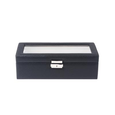 China Custom 5 Slot Luxury Luxury Watch Box PU Leather Outdoor Waterproof Watch Box, Flip Stained Glass Watch Box, Watch Jewelry Display Box for sale
