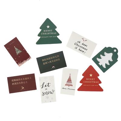 China Europe Happy New Year Greeting Card Custom Paper Thank You Postcards Color Printing Merry Christmas Greeting Gift Card for sale