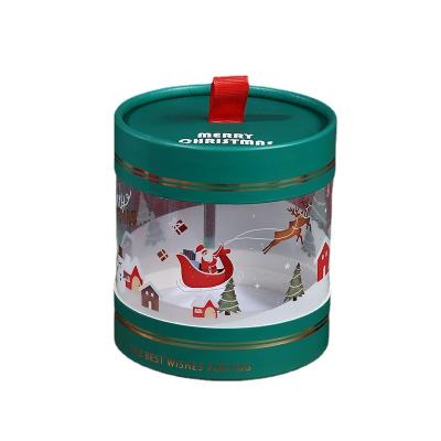 China Handmade Wholesale Transparent Apples Paper Boxes Gift Chocolate Cake Candy Packaging With Ribbon Christmas Gift Box for sale