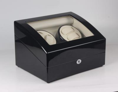 China High Glossy Black Leather Wooden Watch Winder Storage Display Automatic Watch Box Watch Packaging Watch Storage Display High For Men's Box Set for sale