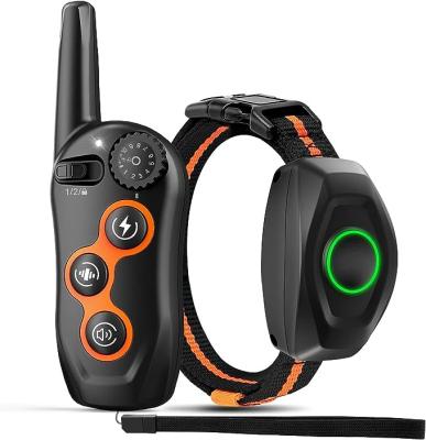 China Lights Dog Training Collar, IPX7 Waterproof Dog Shock Collar with Remote ,Rechargeable Electric Shock Collar for Medium Large Dogs for sale