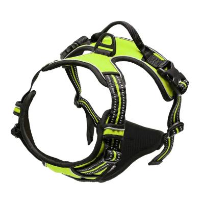 China Personalized Outdoor Latest designer No pull waterproof reflective pull dog pet harness adjustable control vest dogs friendly dog harness for sale