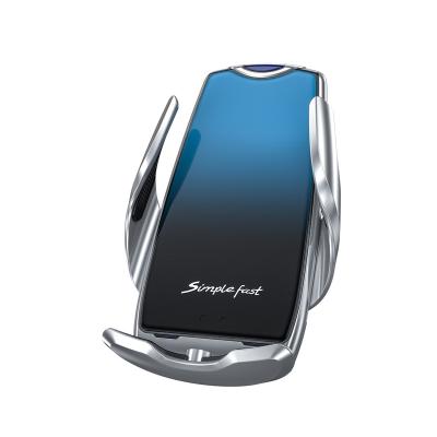 China New Design Sensor C1 Fast Wireless Charger 10W Auto Clamping Magnetic Charger High Speed Magnetic Wireless Car Charger for sale