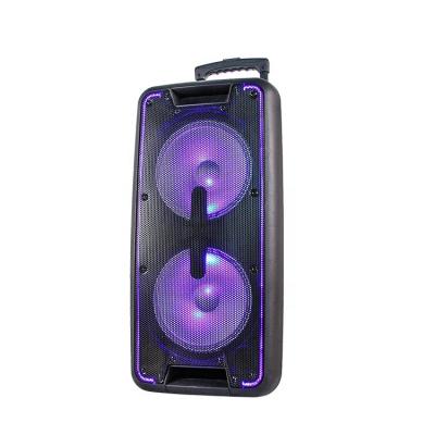 China EZCast 10 Inch Outdoor Portable Dual Karaoke BT Trolley Party Wireless Speaker with LED Light for sale