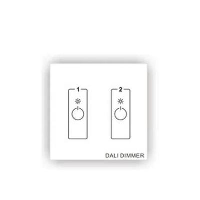 China TDC LED Lights DL8602 Glass Panel 2CH TDC Lighting DALI Touch Dimmer LED Dimmer Switch for sale