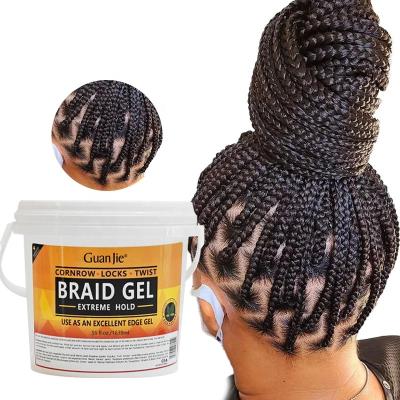China 4c Hair Wig Neat Braid Gel Strong Hold Styling Braid Organic Private Label Instant Edge Control Hold Styling Braiding Gel à venda