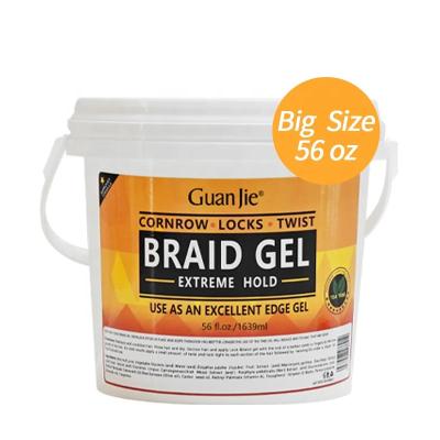 China Gel de trança Controle de borda Gel de trança de trança de cabelo definindo encaracolado Sem resíduo branco Extrema retenção Frizz tranças Locs torções Cornrows ondulado à venda