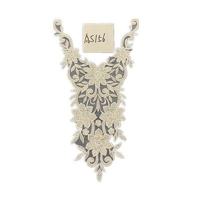 China Viable Wholesale YSF Wedding Embroidery Fabric Embroidered Lace Neck Embroidery Lace Girls Lace Collar Embroidery for sale