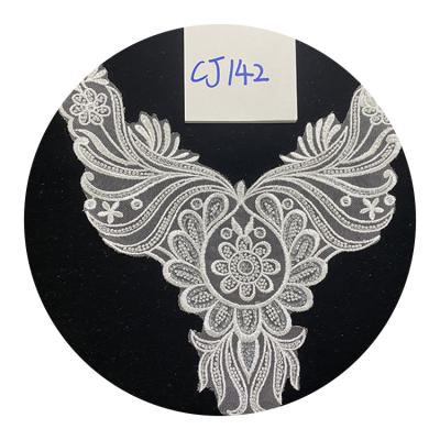 China Morden Viable Style Wedding Embroidery Fabric Neck Fashion Show For Woman Collar Lace for sale