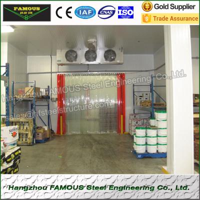 China walk in cooler panels PU FOR COLD ROOM(50mm,75mm,100mm,120mm,150mm,200mm) with bitzer for sale