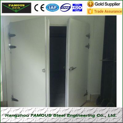 China pu insulated hinged doors cold storage room for sale