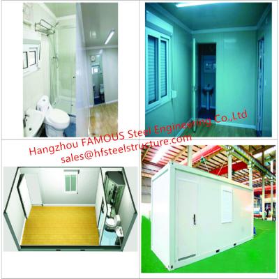 China Portable Prefab Container Homes With Interior Decorations Bedroom/Bathroom/Kitchen/Washbasin for sale