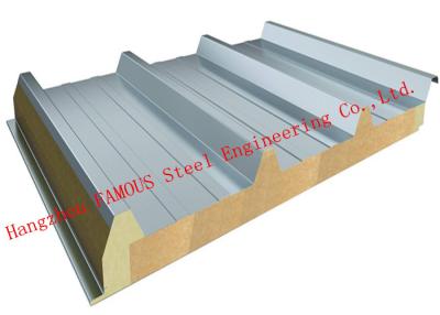 China 960mm Width Reliable Structure Mineral Wool Sandwich Panels for Cold Room Storage Roof Panel for sale