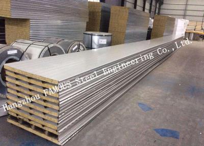 China Recycled Usage Fire Resistant Rock Wool Sandwich Panels Easy Installation Roof Systems for sale