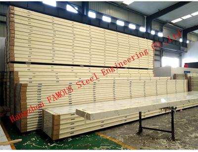 China Customized Heat Insulation Cost Saving Insulated PU Sandwich Panels For Wall Systems for sale