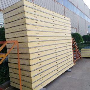 China Hot sale color steel pu sandwich wall panel for cold room with good price for sale