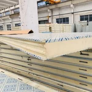 China Prefabricated polyurethane sandwich panels for cold rooms for sale