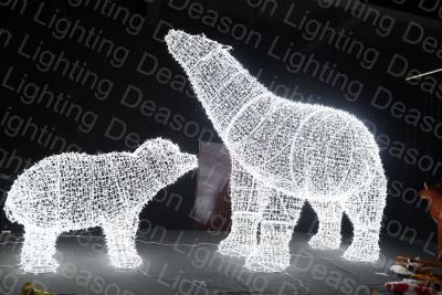 China Lighted outdoor christmas polar bear en venta