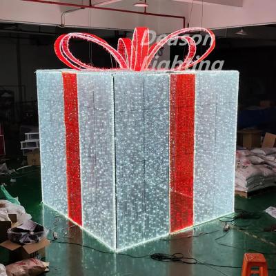 China giant outdoor christmas gift box lights en venta