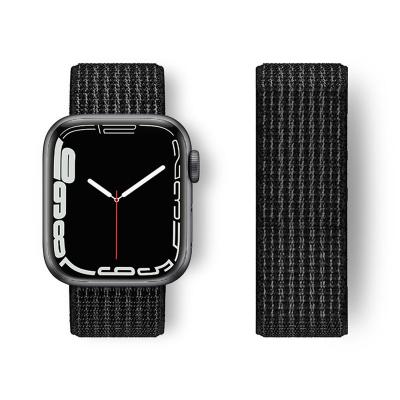 China Fashion. Sport braided strap loop Watch band 44mm 40mm 45mm 41mm 42mm 38mm Nylon Elastic belt Bracelet For Apple iWatch series 7 8 ultra for sale