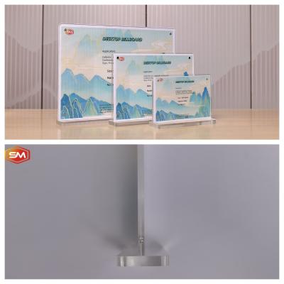 China Transparent Plexiglass A4 A5 Paper Stand For Sale Advertising Printing Decoration for sale