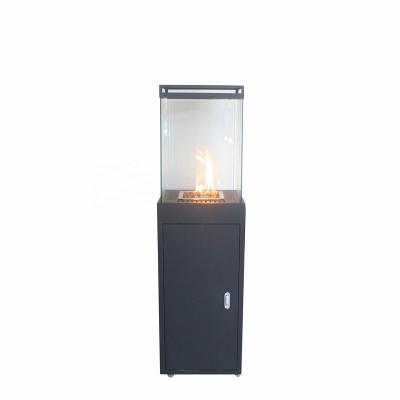 China Modern Stored Fireplace Gas Fire Pit For Outdoor Heating Propane With Glass Screen for sale