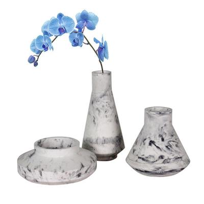 Chine Rayonnement sans heurt de vase concret en céramique de marbre - rendez 3 le × 20cm résistant des PCs 20cm à vendre